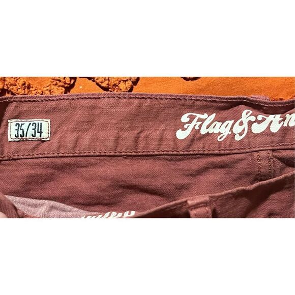 Flag & Anthem jeans Nashville Straight BNWT size 35 34 red - Picture 10 of 13